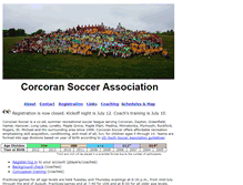 Tablet Screenshot of corcoransoccer.org